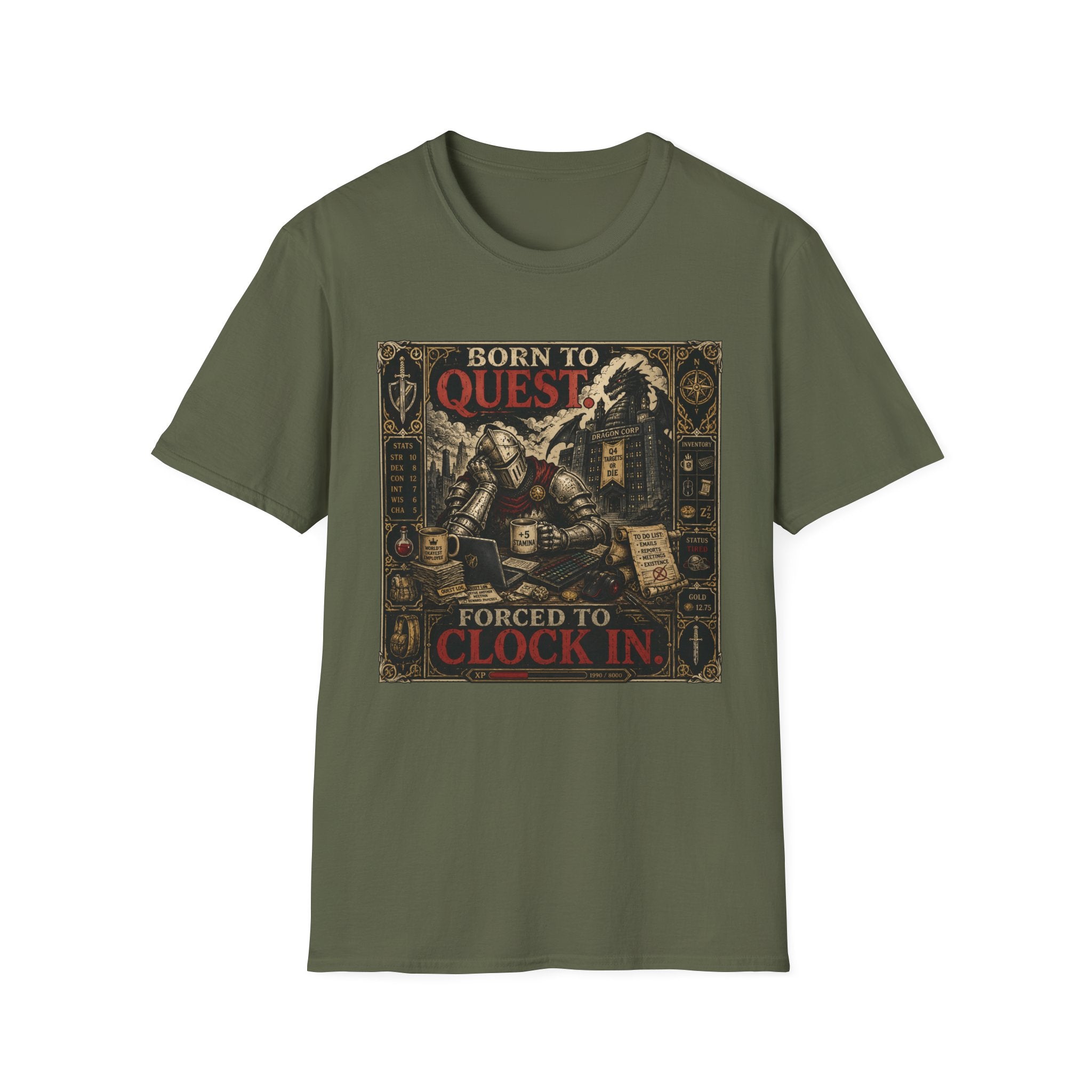 Born To Quest Gamer Graphic Tee