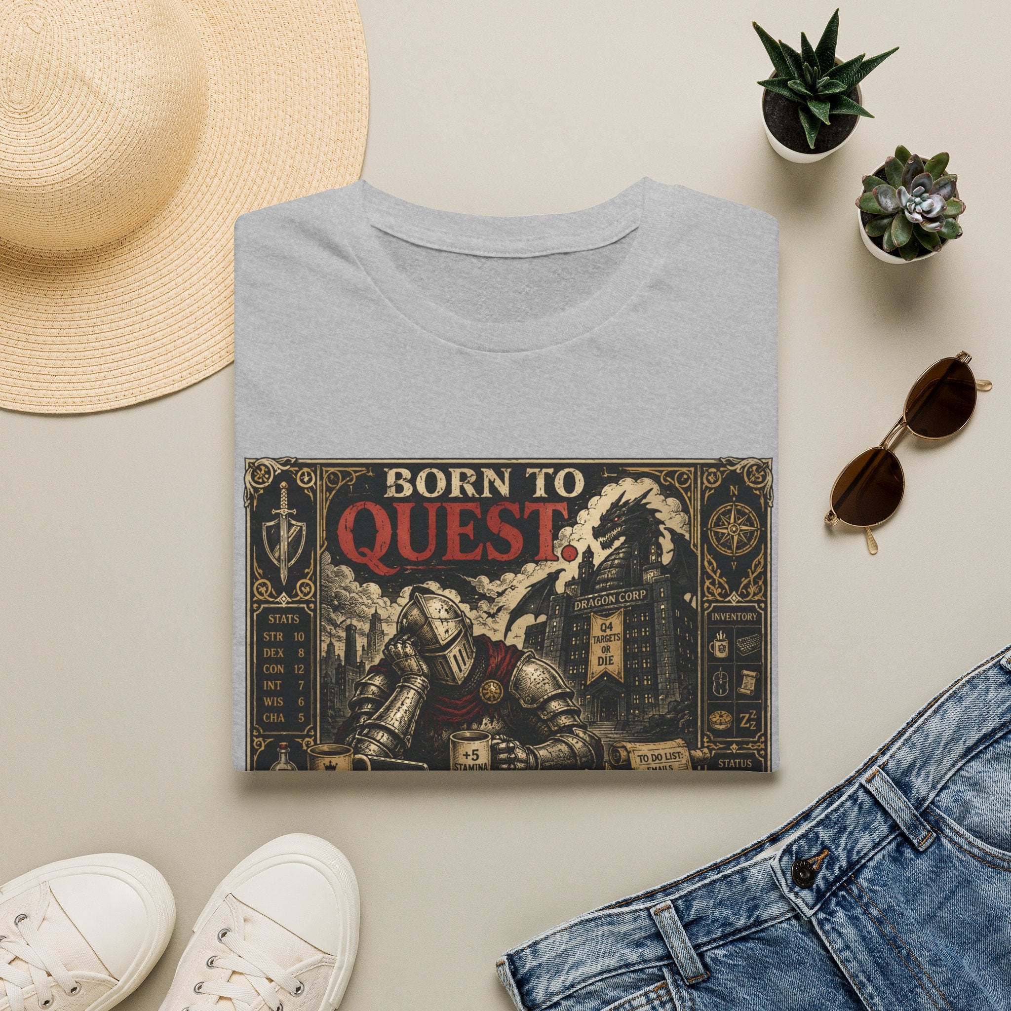 Born To Quest Gamer Graphic Tee