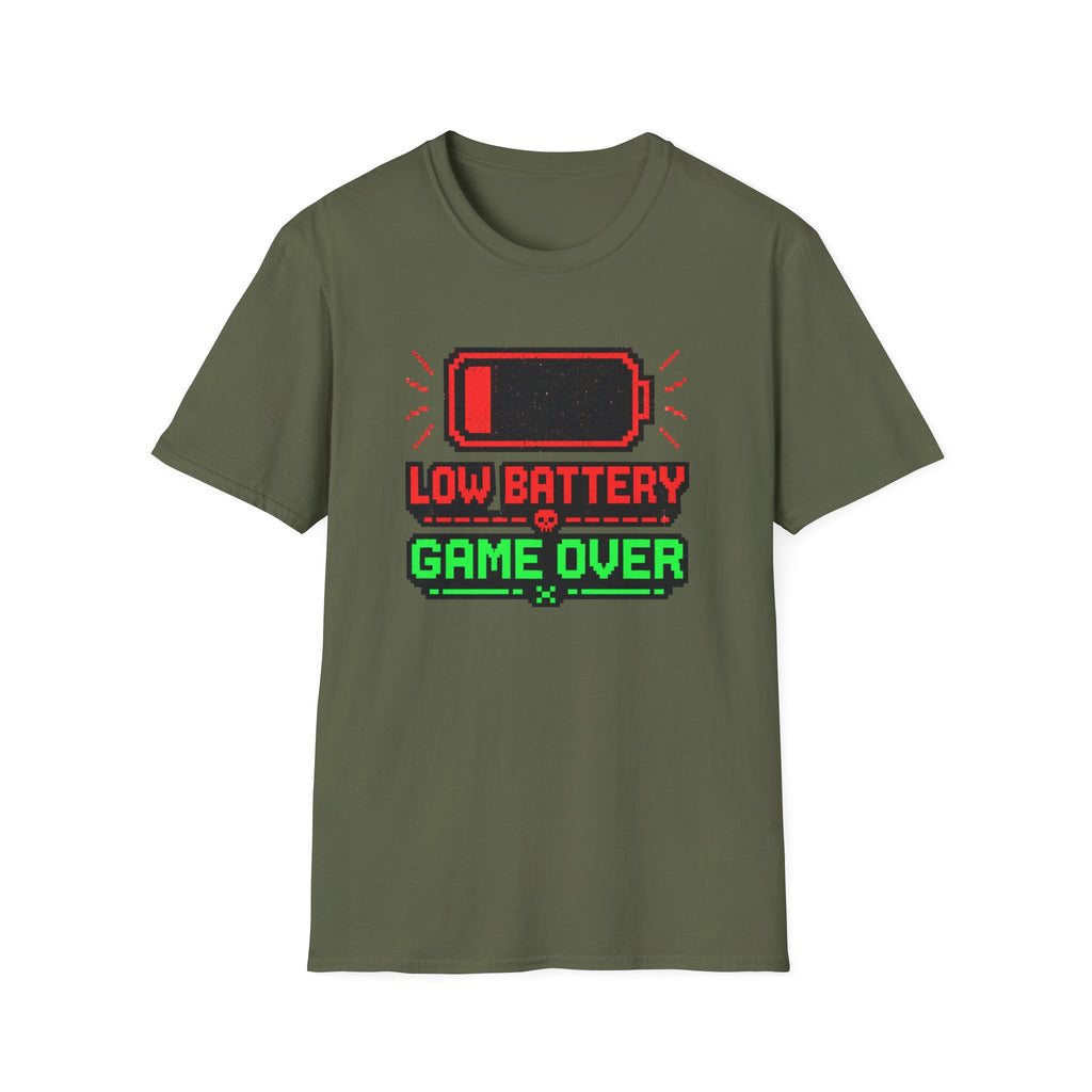 Low Battery Game Over Graphic Tee
