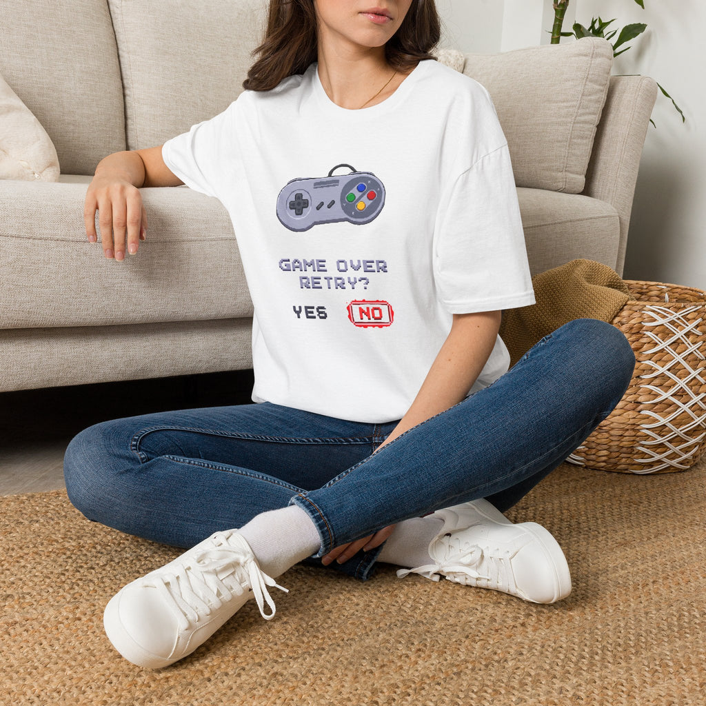 Game Over Retry Gamer Graphic Tee
