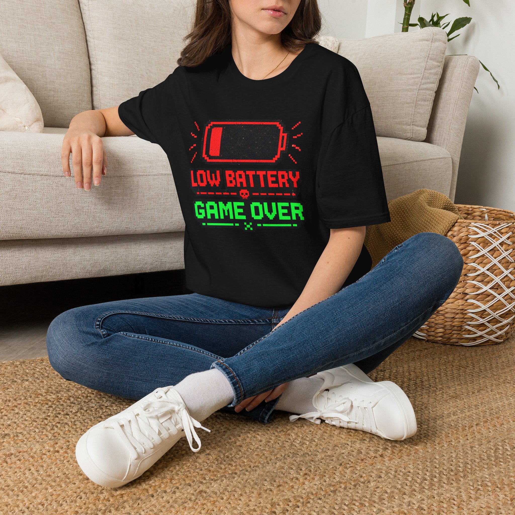 Low Battery Game Over Graphic Tee