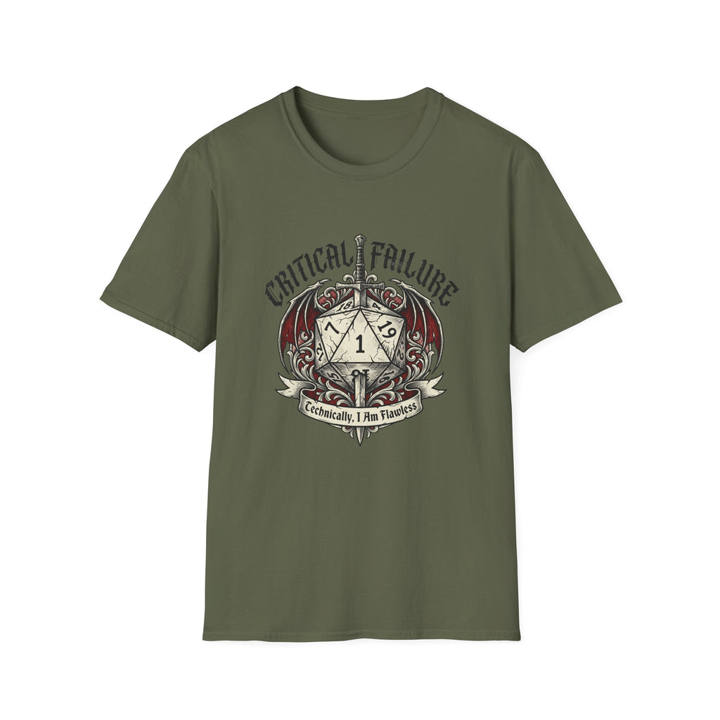 Critical Failure Gamer Graphic Tee