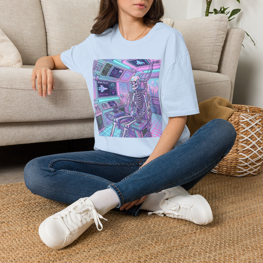 Skeleton Pilot Gamer Graphic Tee