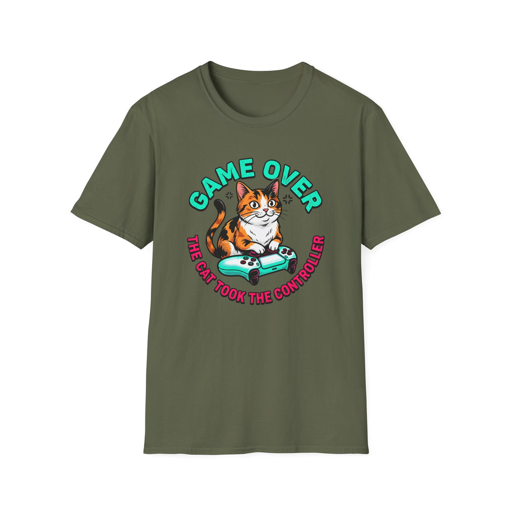 Game Over Cat Graphic Tee