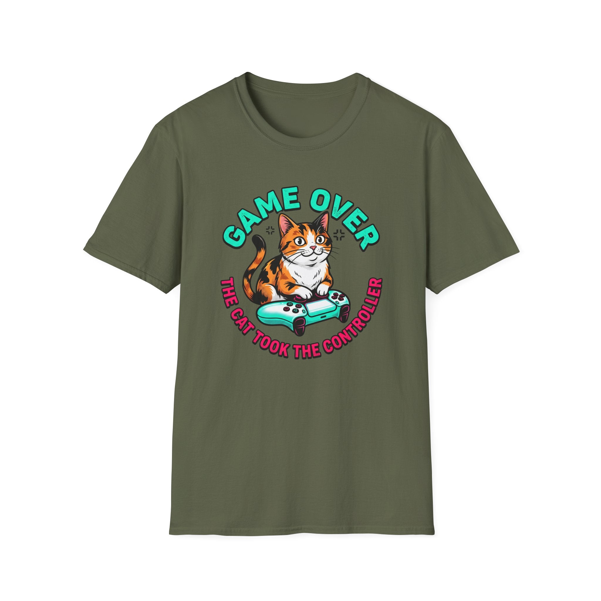 Game Over Cat Graphic Tee