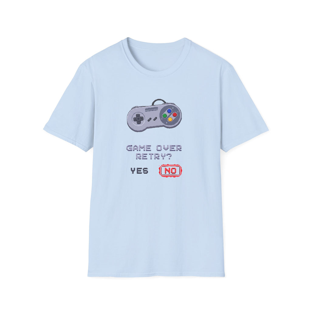 Game Over Retry Gamer Graphic Tee