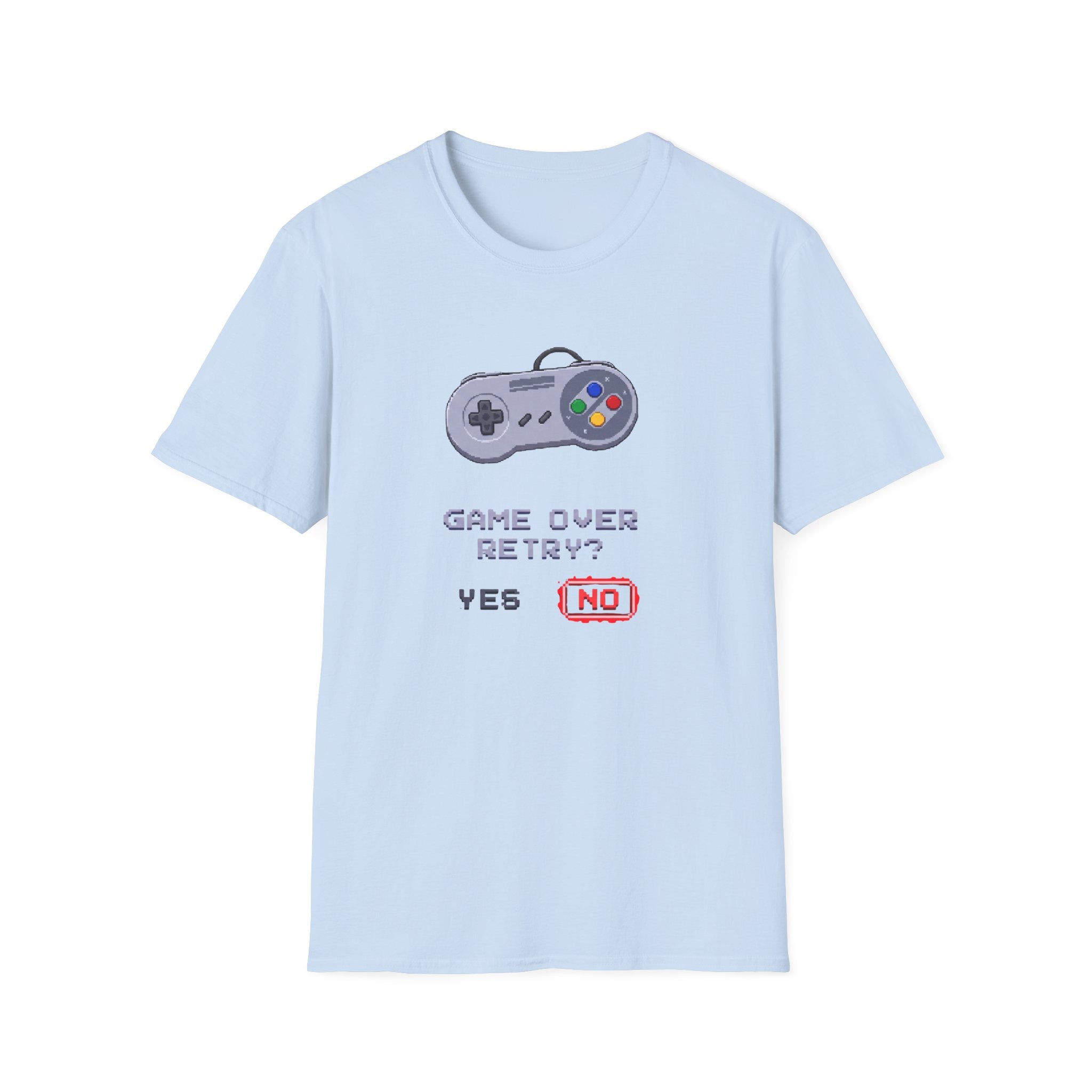 Game Over Retry Gamer Graphic Tee