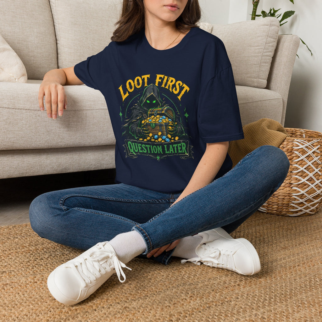 Loot First. Question Later Graphic Tee