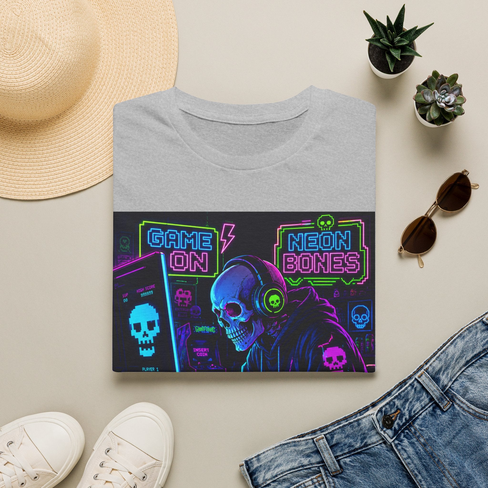 Game On Neon Gamer Graphic Tee