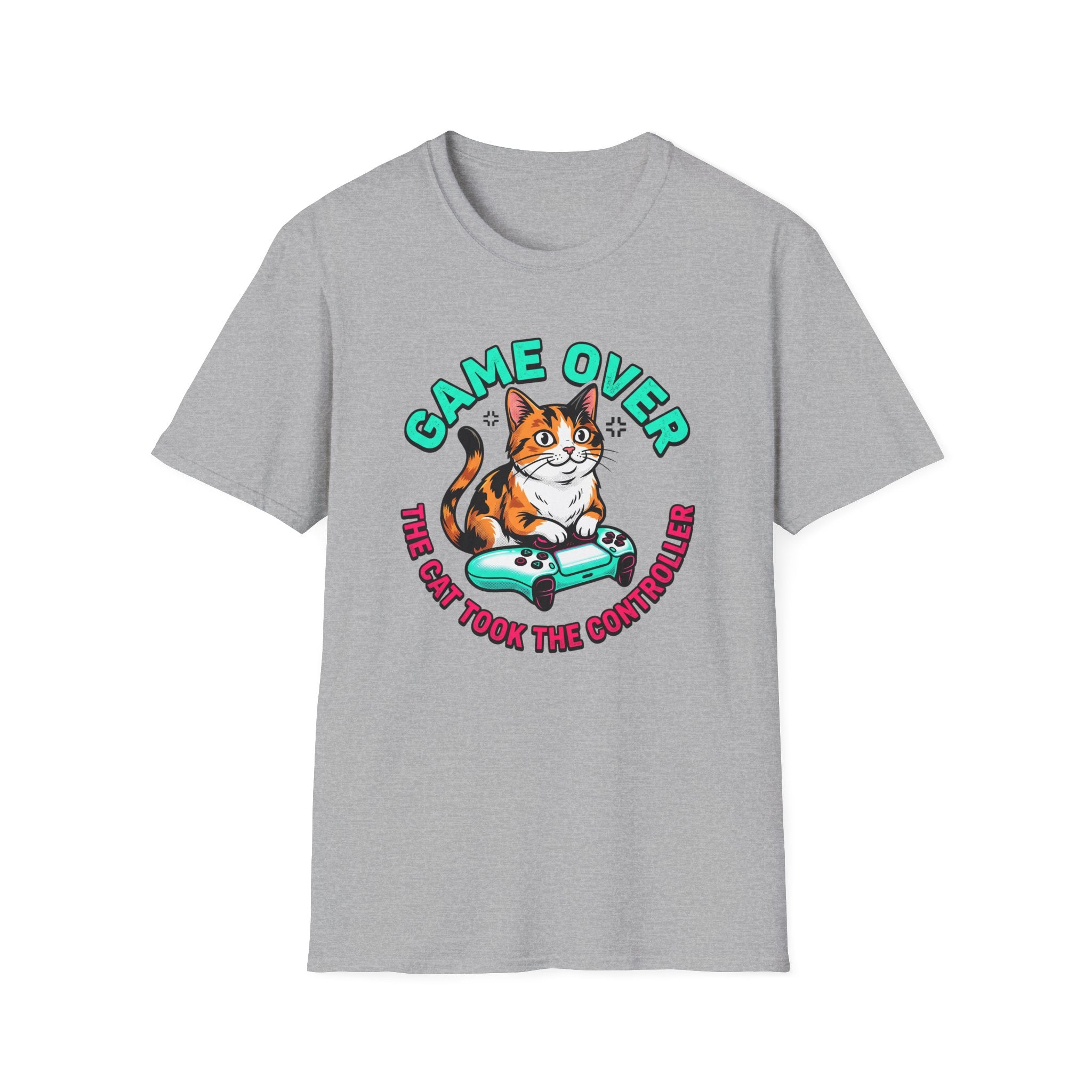 Game Over Cat Graphic Tee
