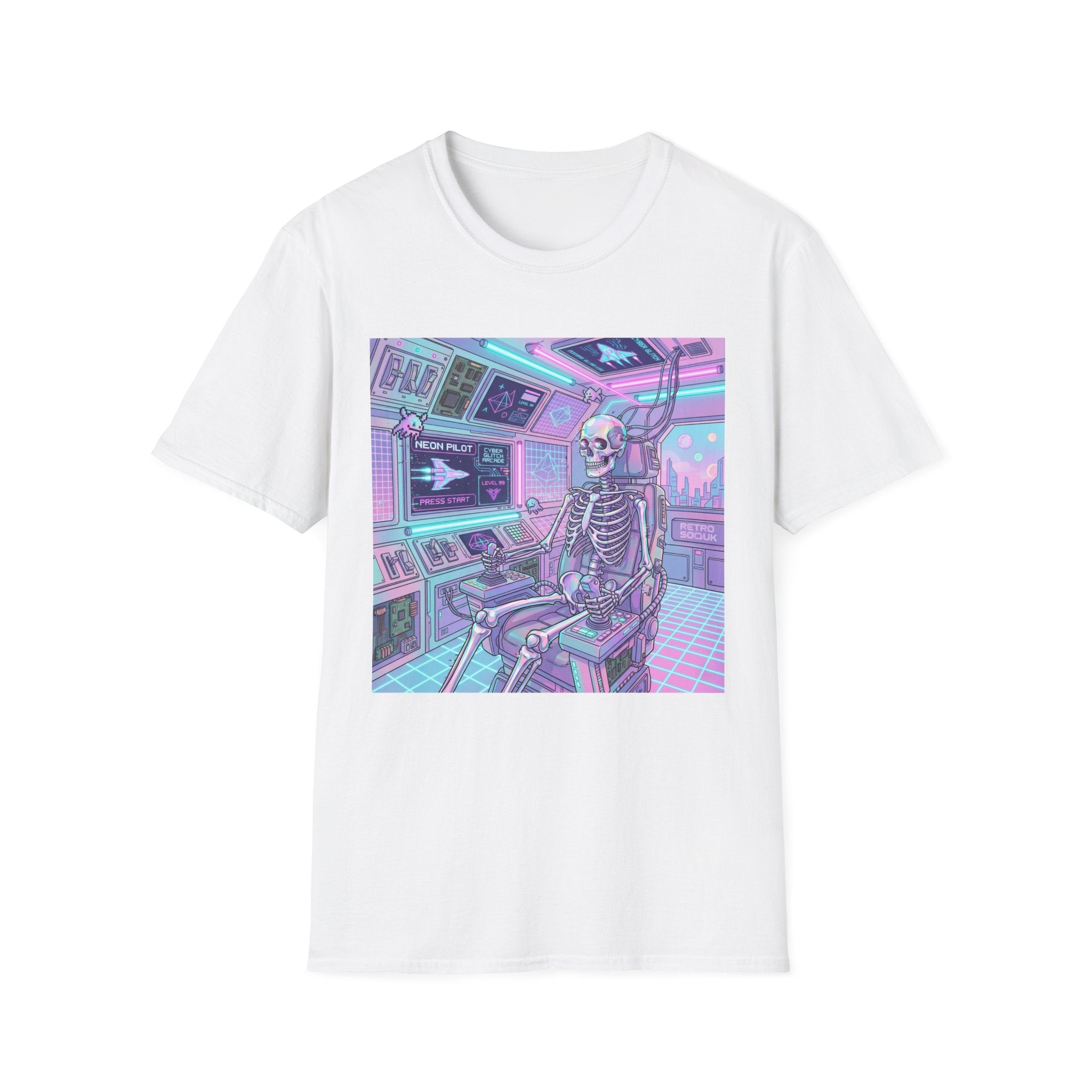 Skeleton Pilot Gamer Graphic Tee