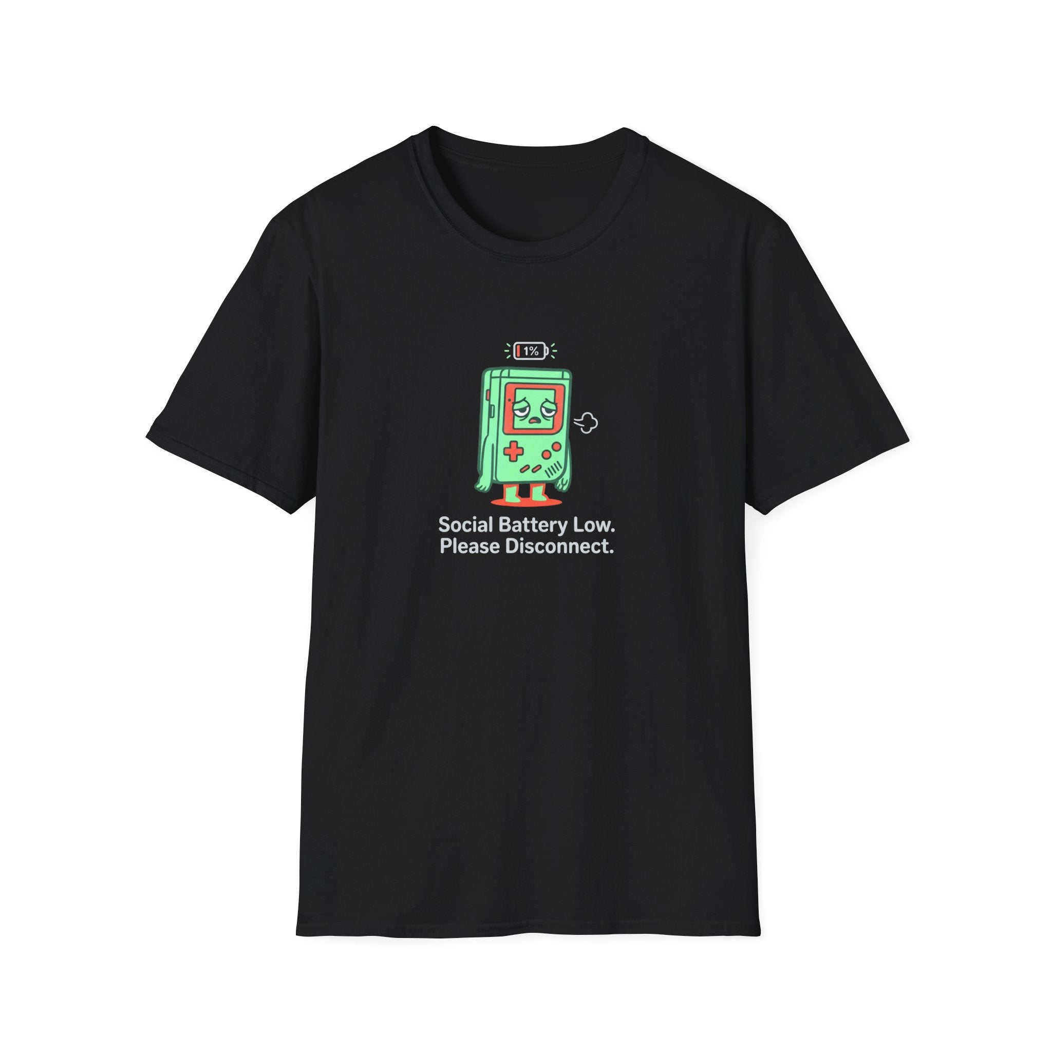 Social Battery Low Gamer Graphic Tee