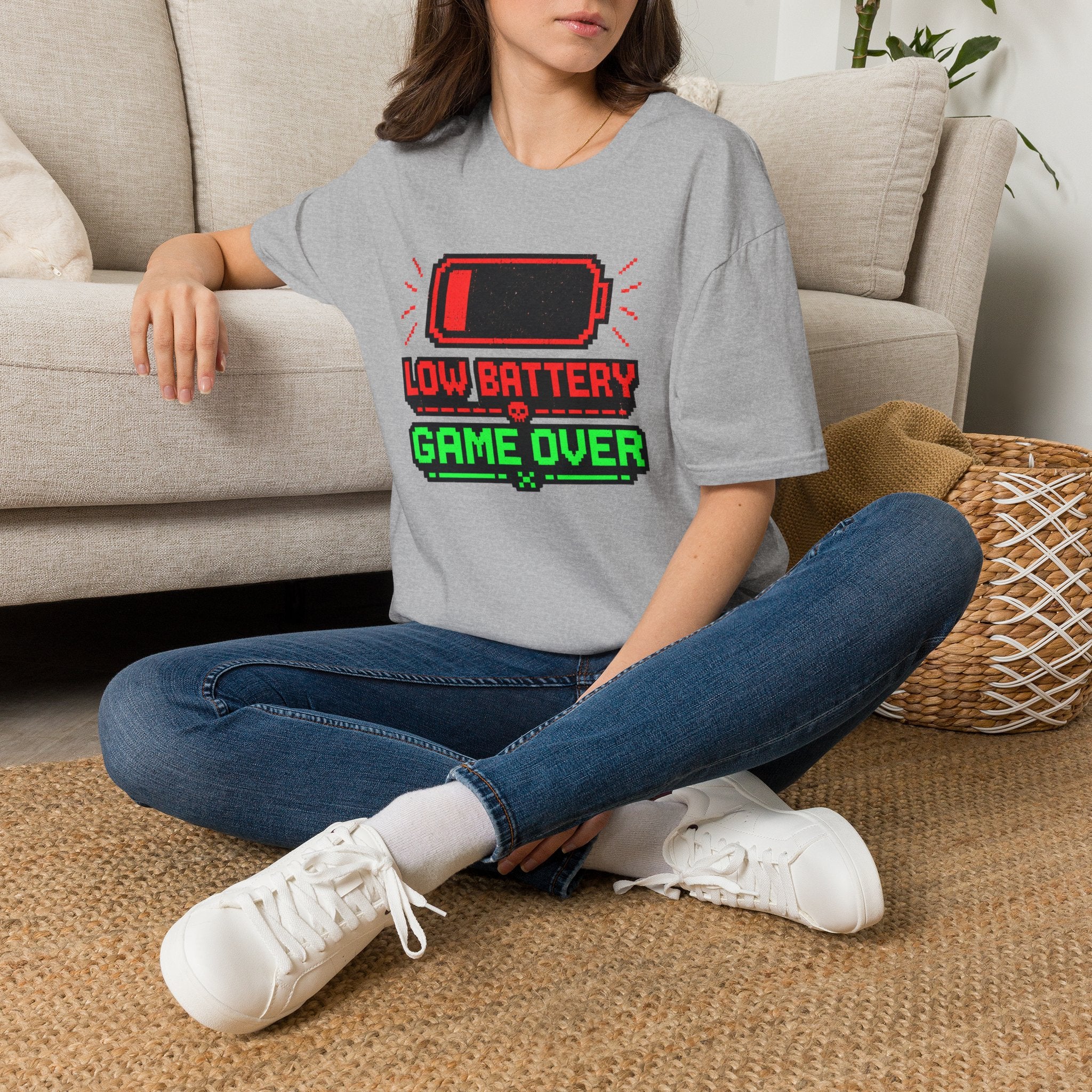 Low Battery Game Over Graphic Tee