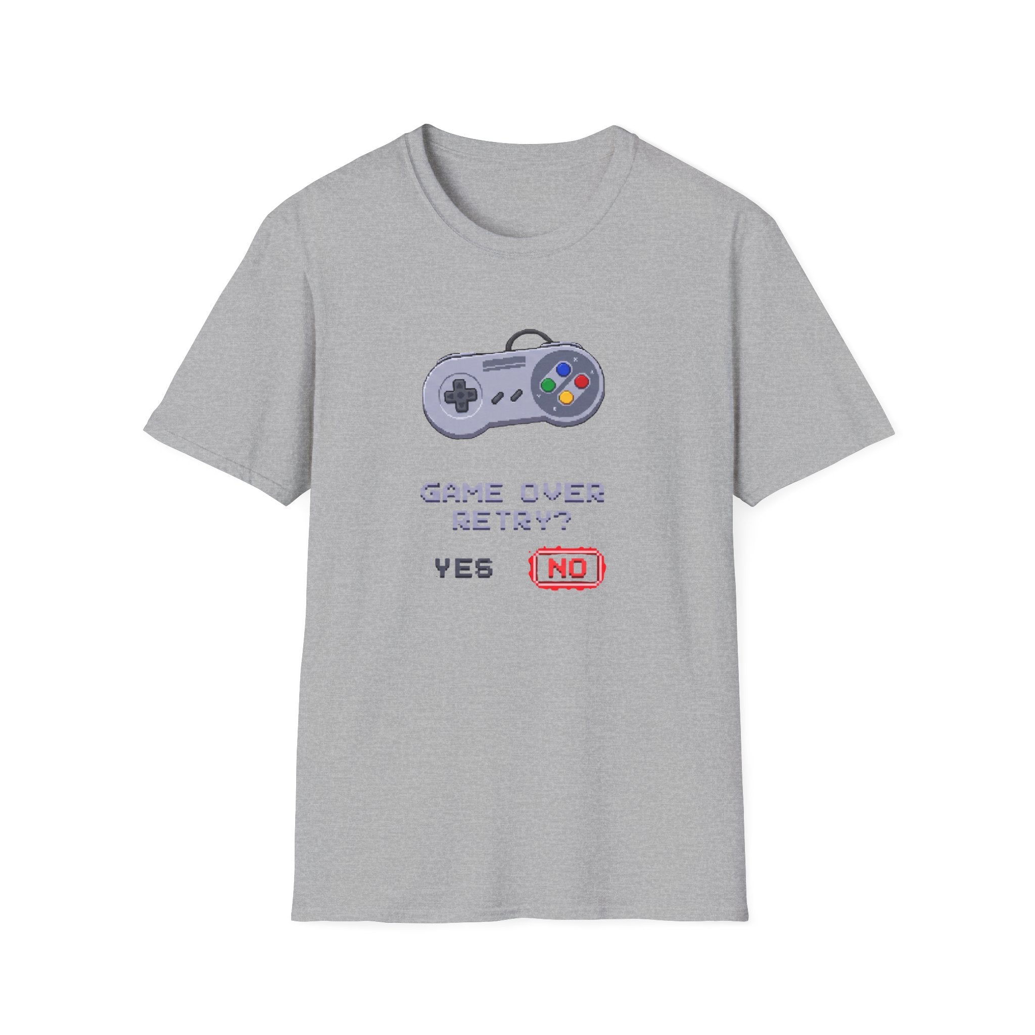 Game Over Retry Gamer Graphic Tee