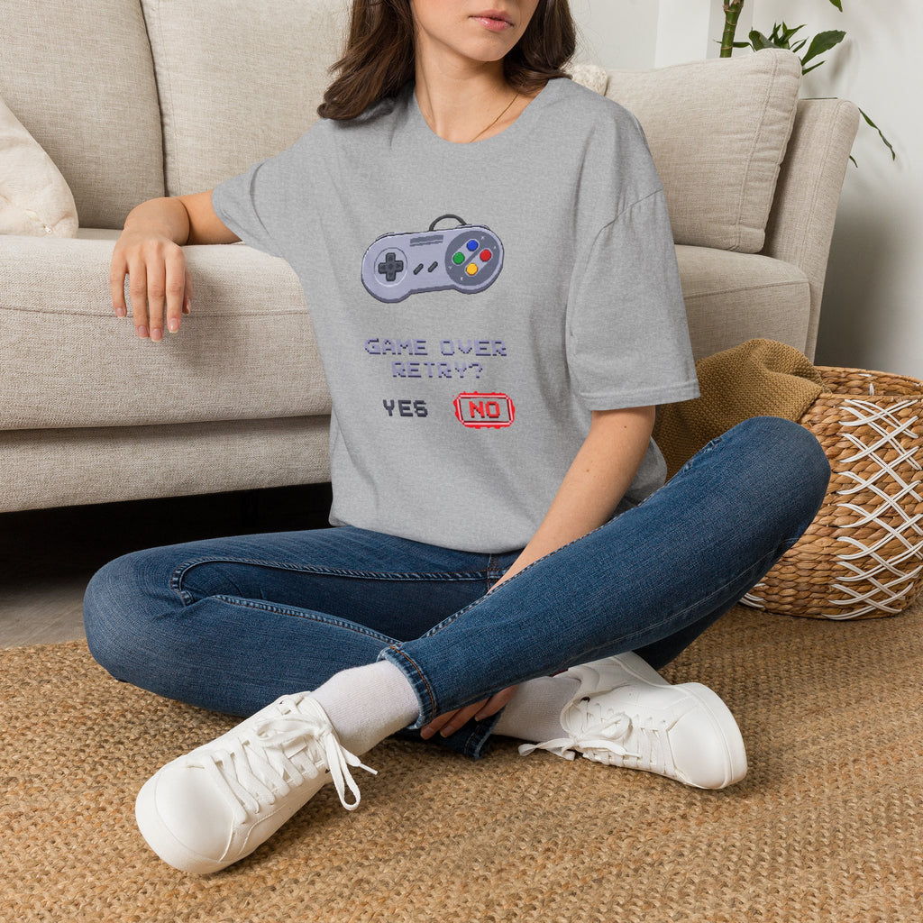 Game Over Retry Gamer Graphic Tee