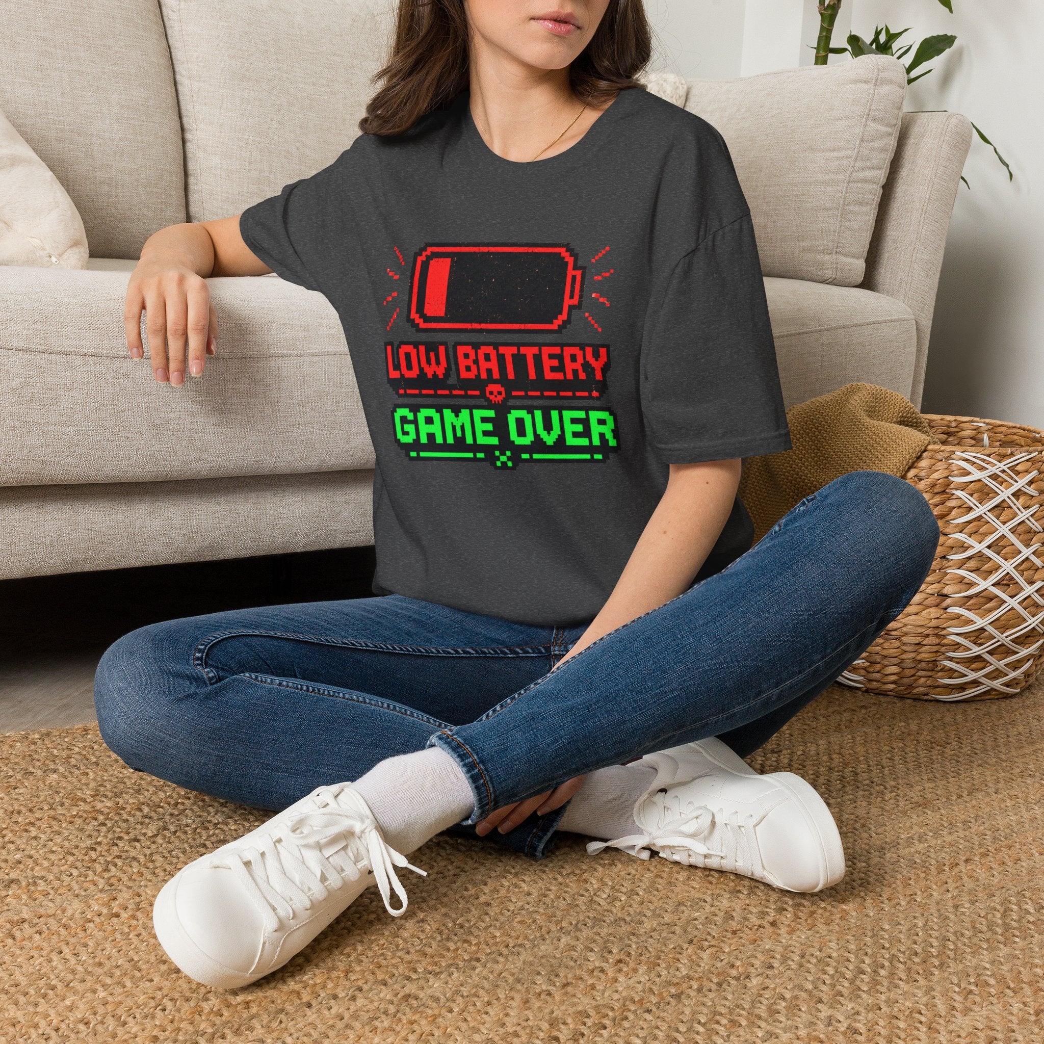 Low Battery Game Over Graphic Tee