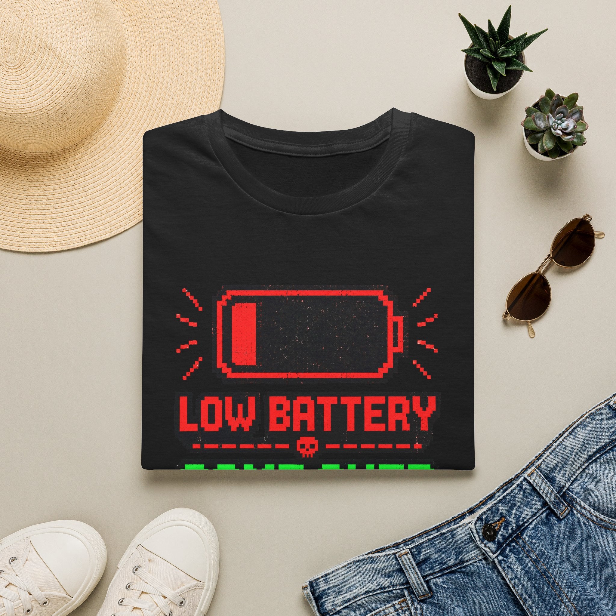 Low Battery Game Over Graphic Tee
