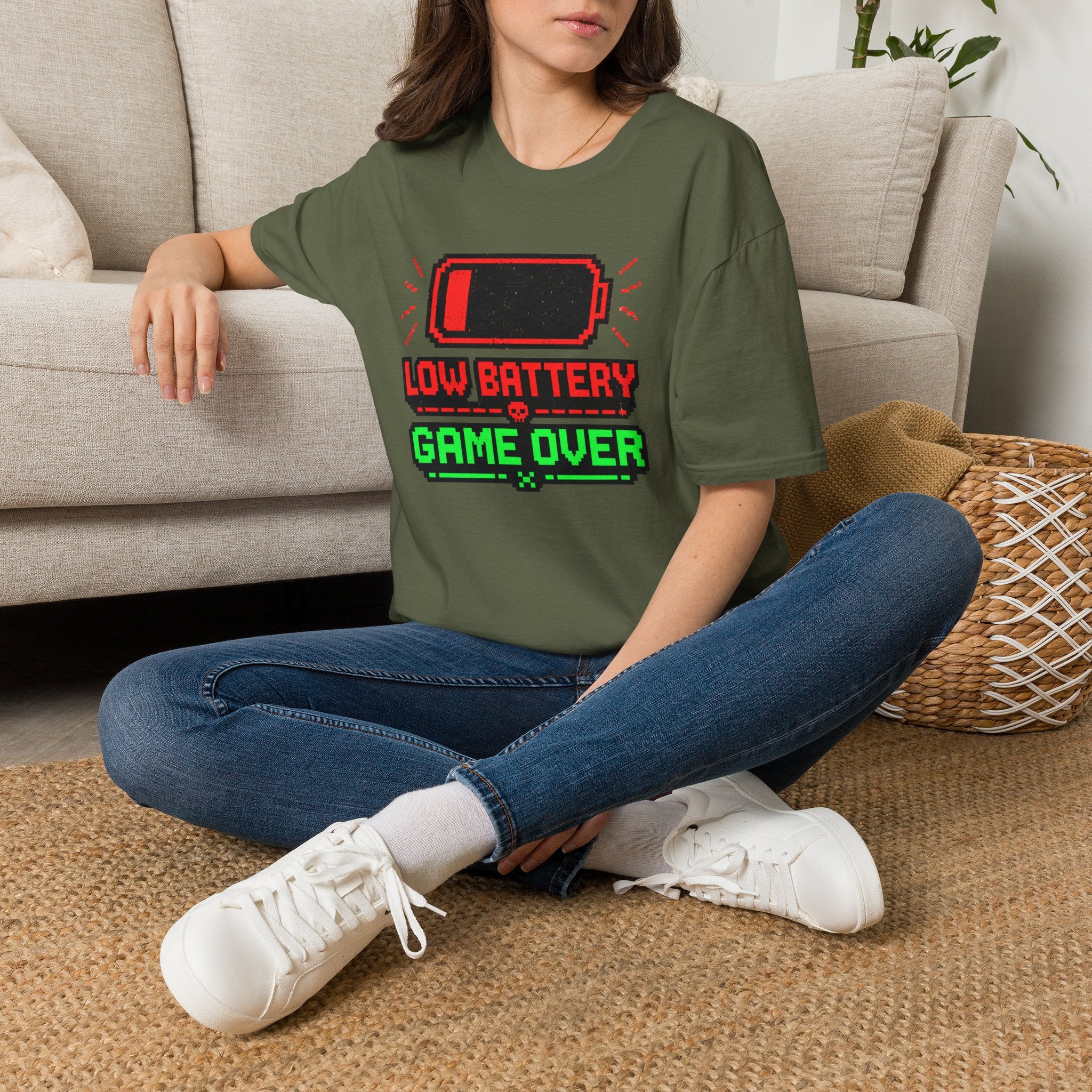 Low Battery Game Over Graphic Tee