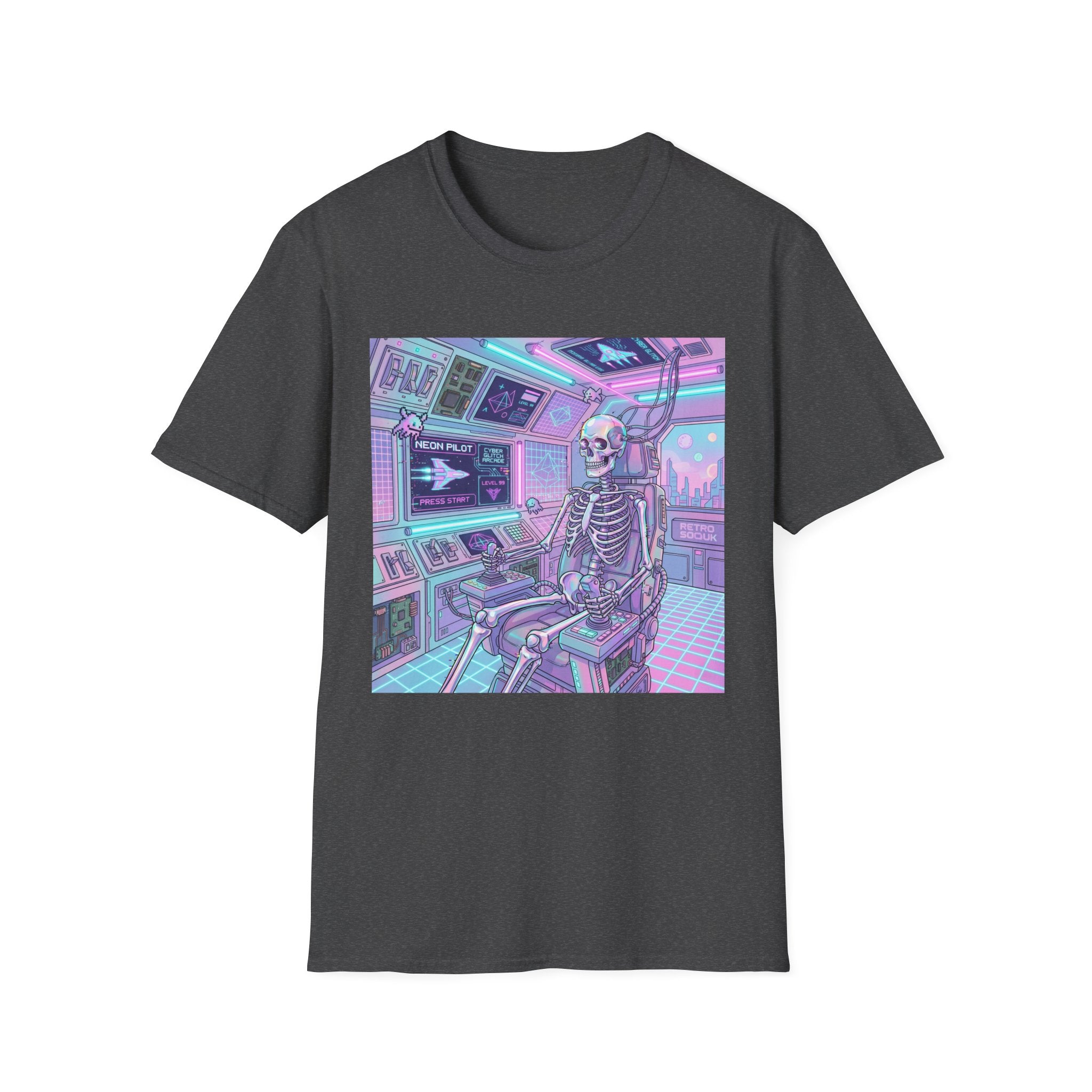 Skeleton Pilot Gamer Graphic Tee