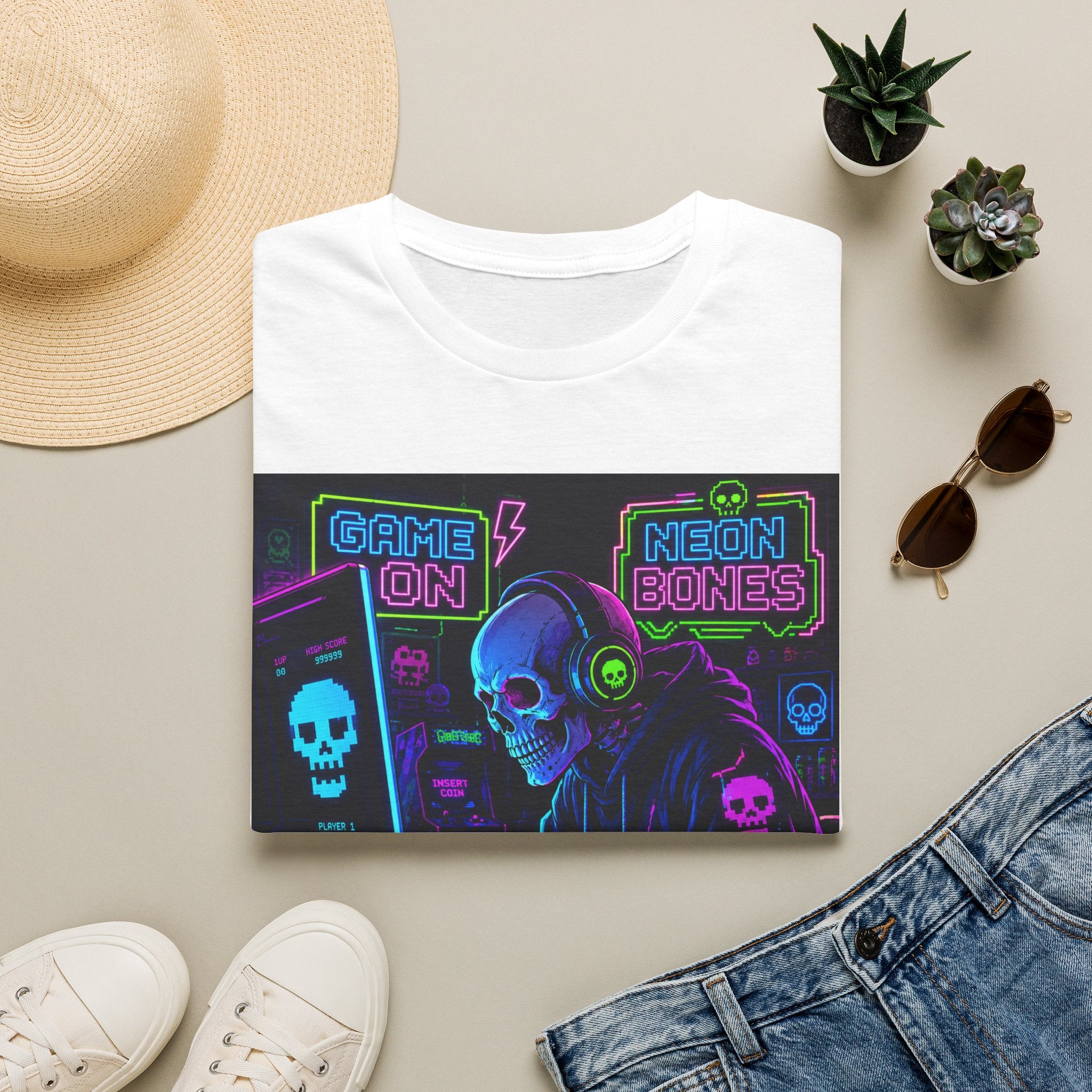 Game On Neon Gamer Graphic Tee