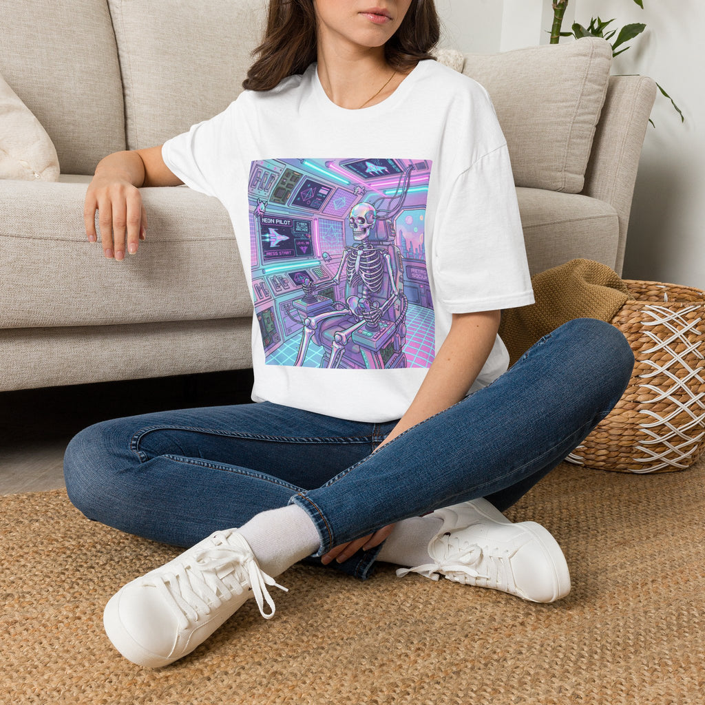 Skeleton Pilot Gamer Graphic Tee