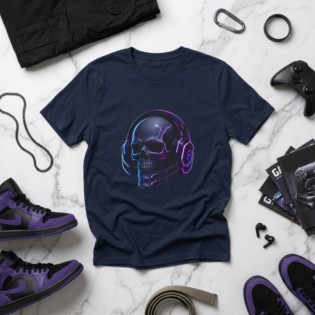 Gamer Skull Graphic Tee
