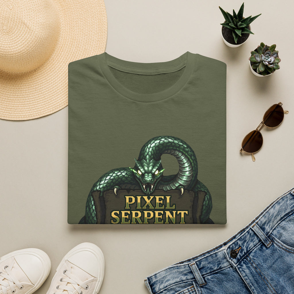 Pixel Serpent Gamer Graphic Tee