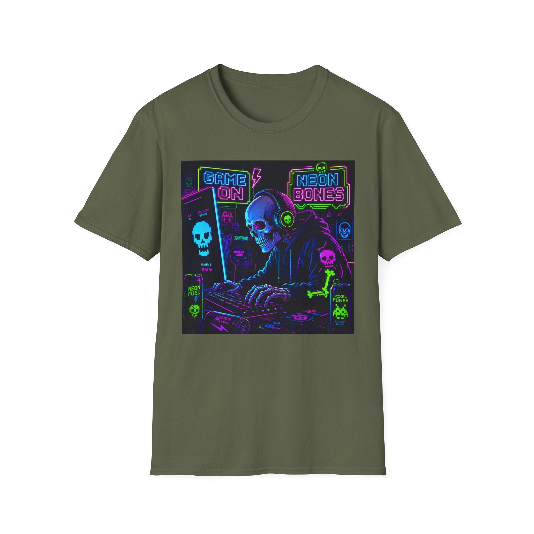 Game On Neon Gamer Graphic Tee