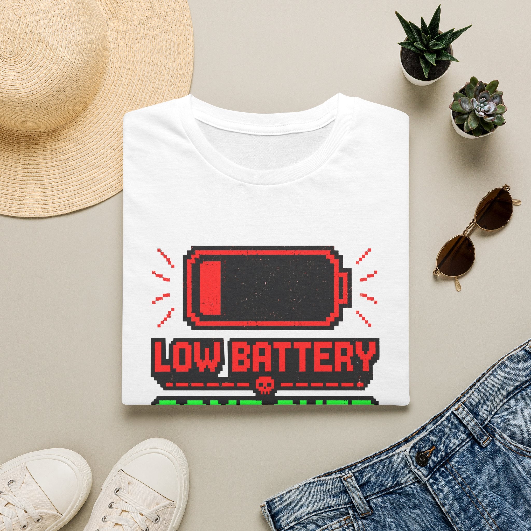 Low Battery Game Over Graphic Tee