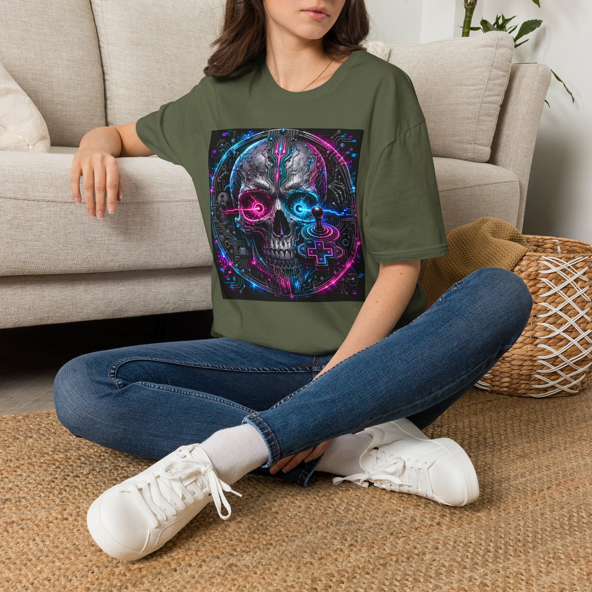 Cyberskull Gamer Graphic Tee