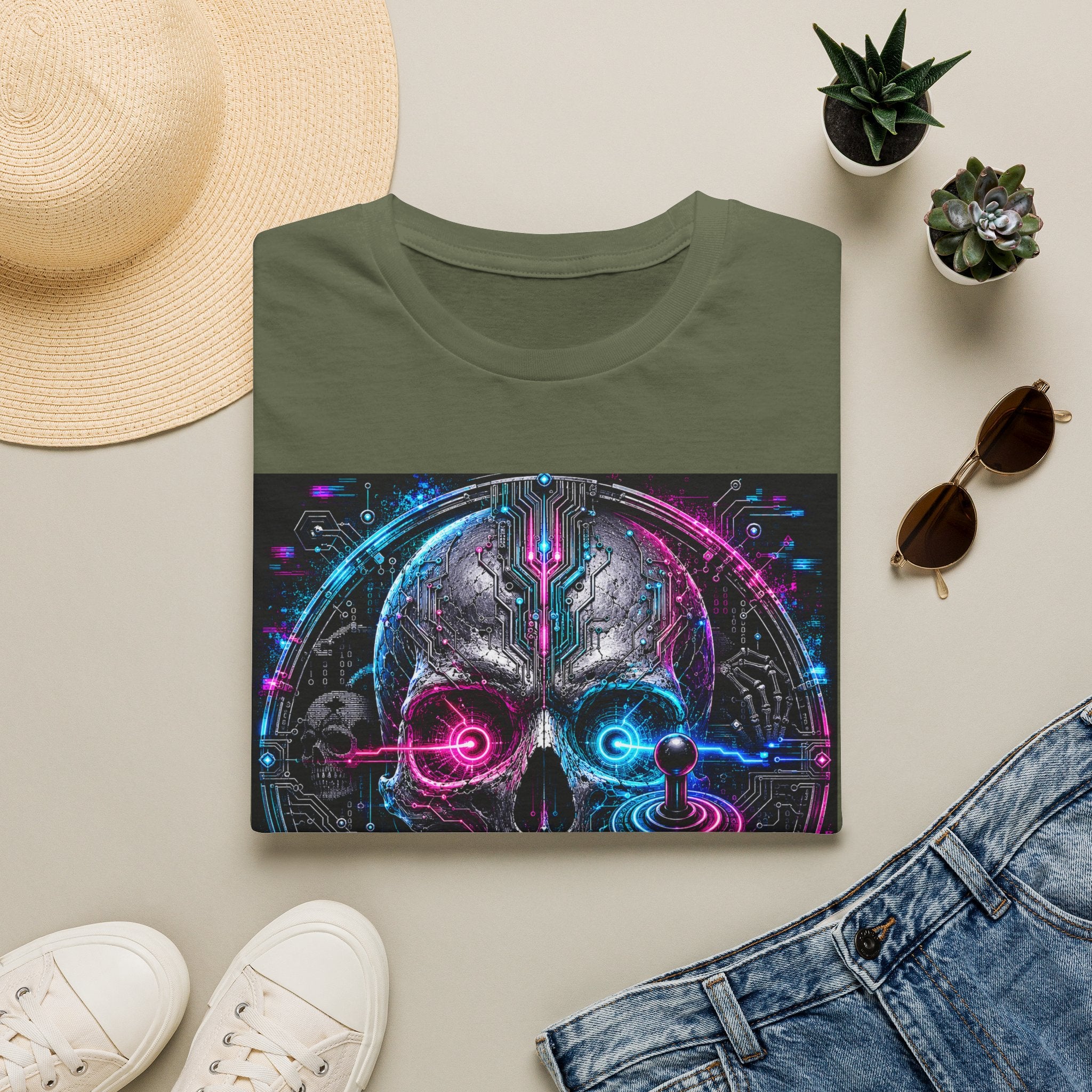 Cyberskull Gamer Graphic Tee