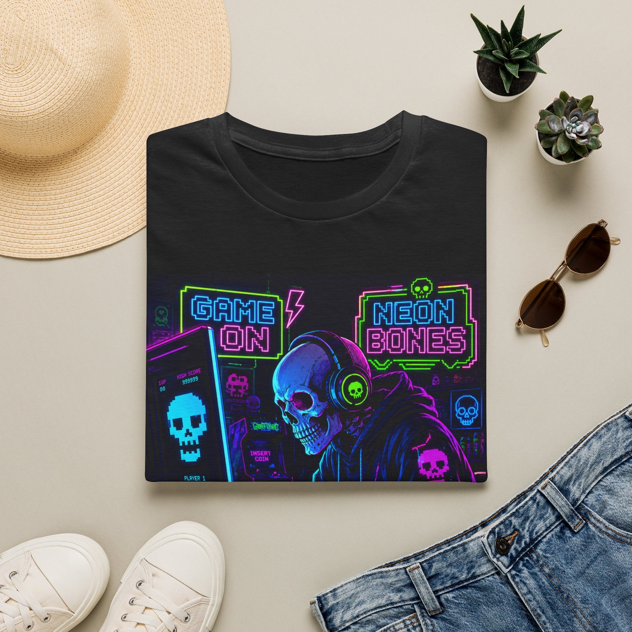 Game On Neon Gamer Graphic Tee