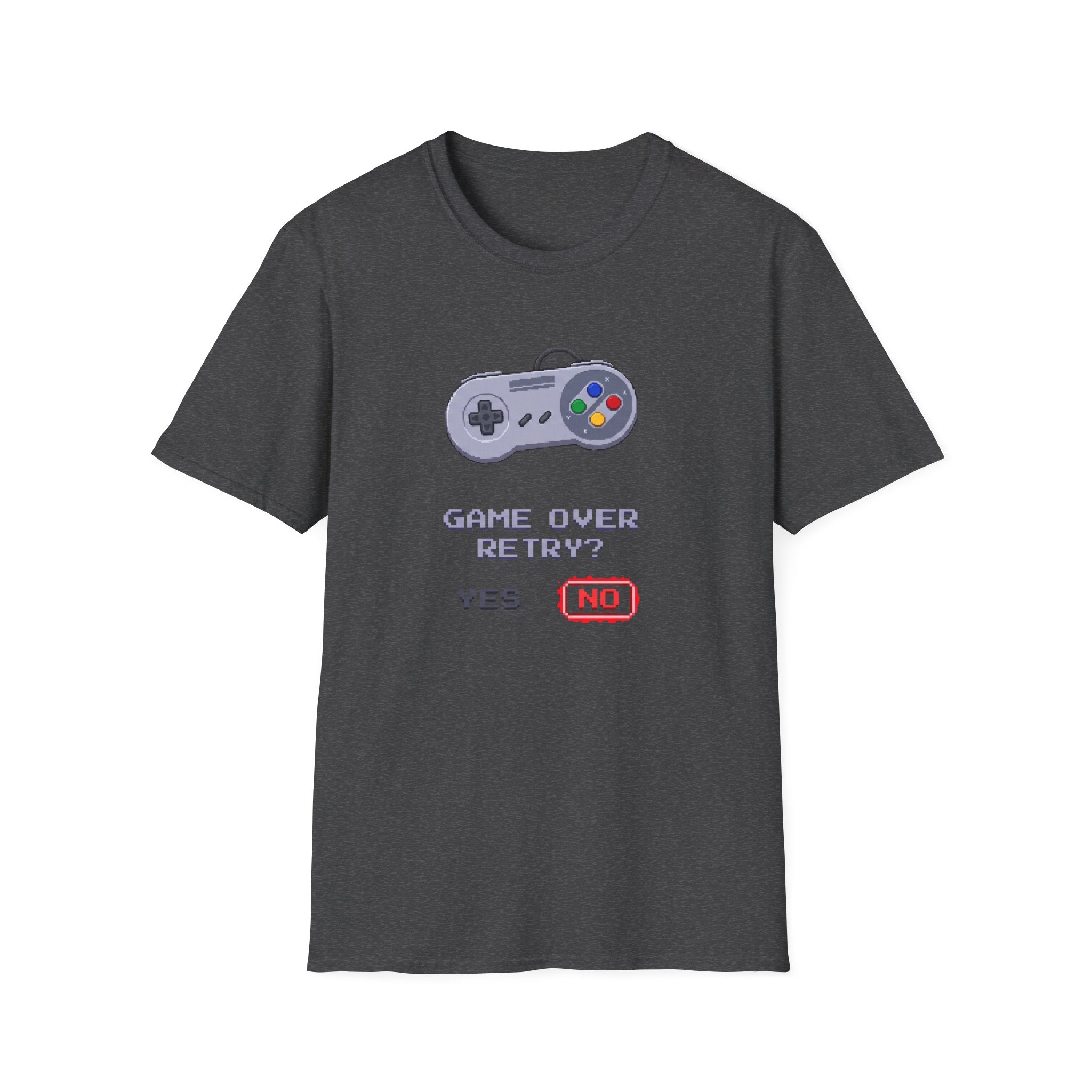 Game Over Retry Gamer Graphic Tee