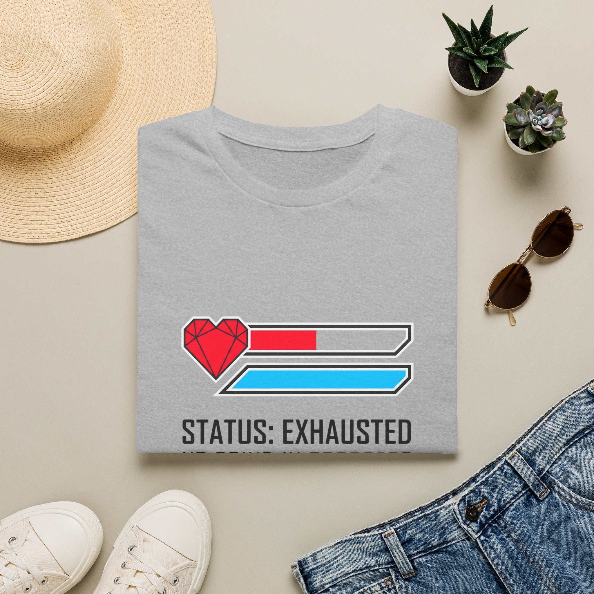 Status: Exhausted Gamer Graphic Tee