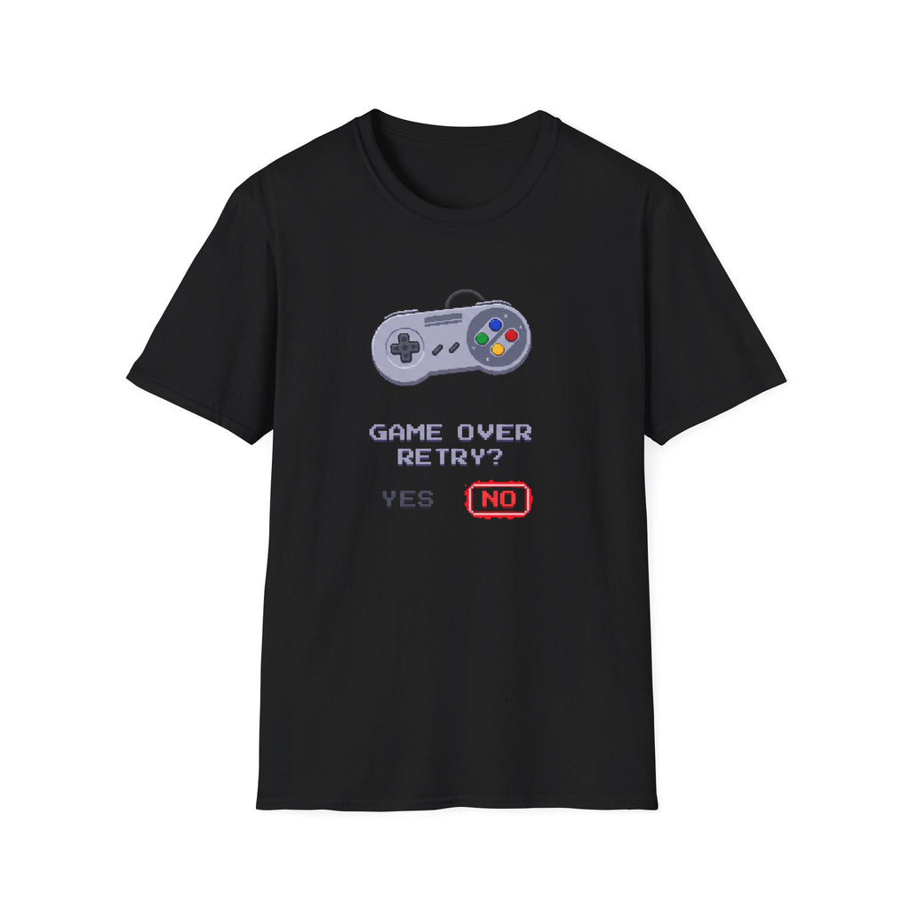 Game Over Retry Gamer Graphic Tee