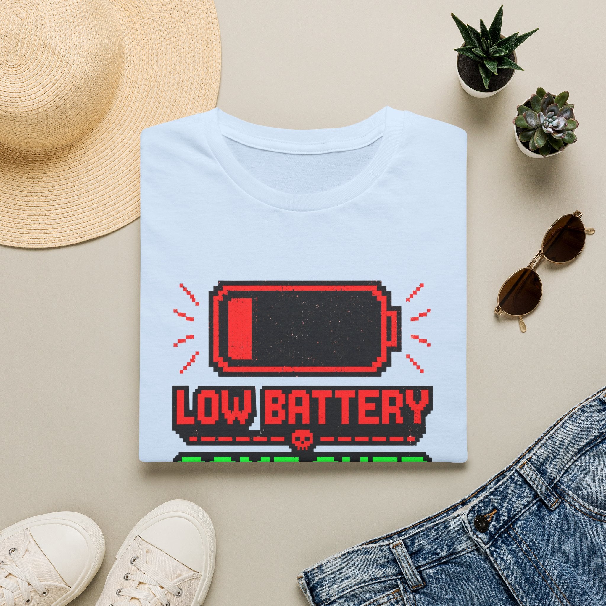 Low Battery Game Over Graphic Tee