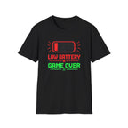Low Battery Game Over Graphic Tee