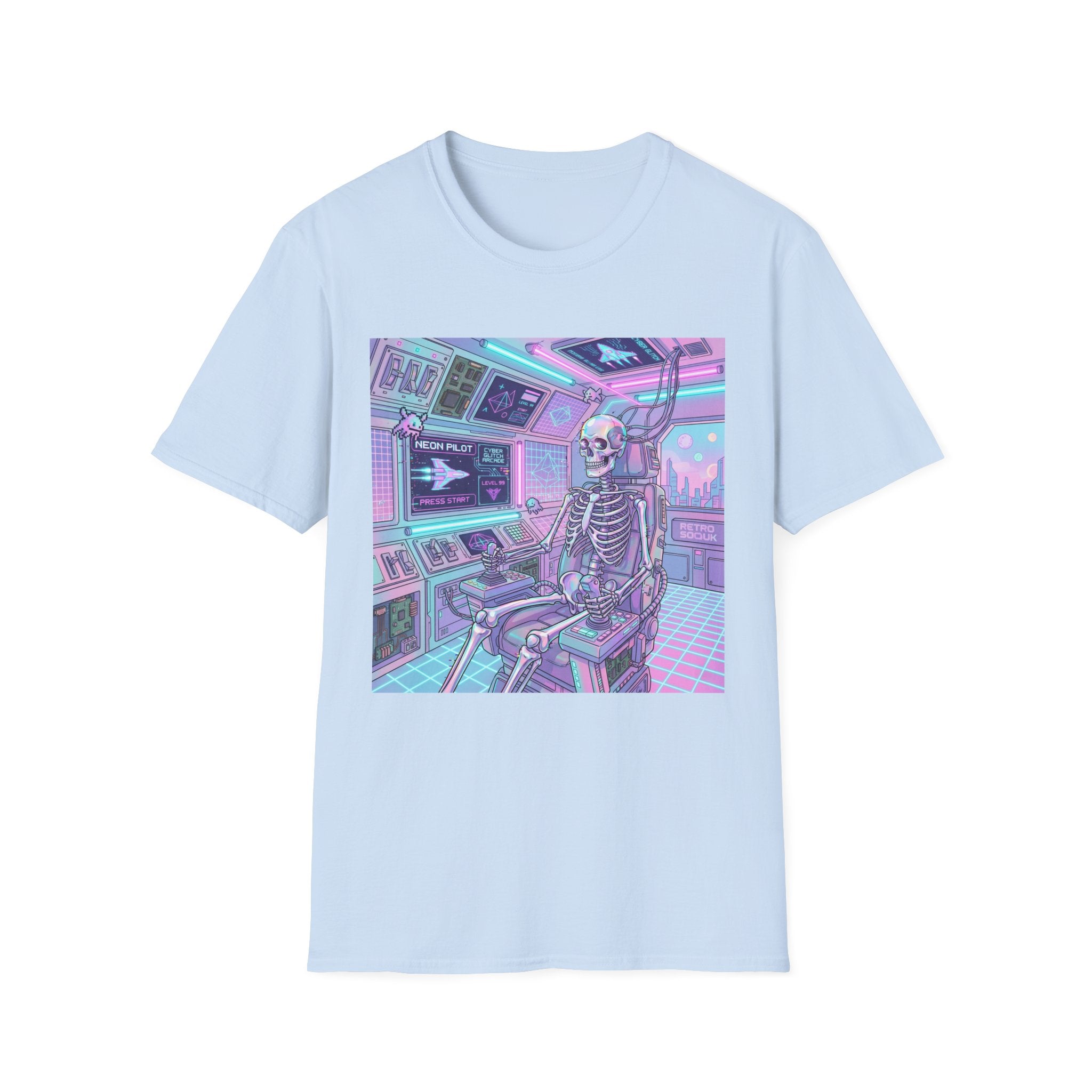 Skeleton Pilot Gamer Graphic Tee