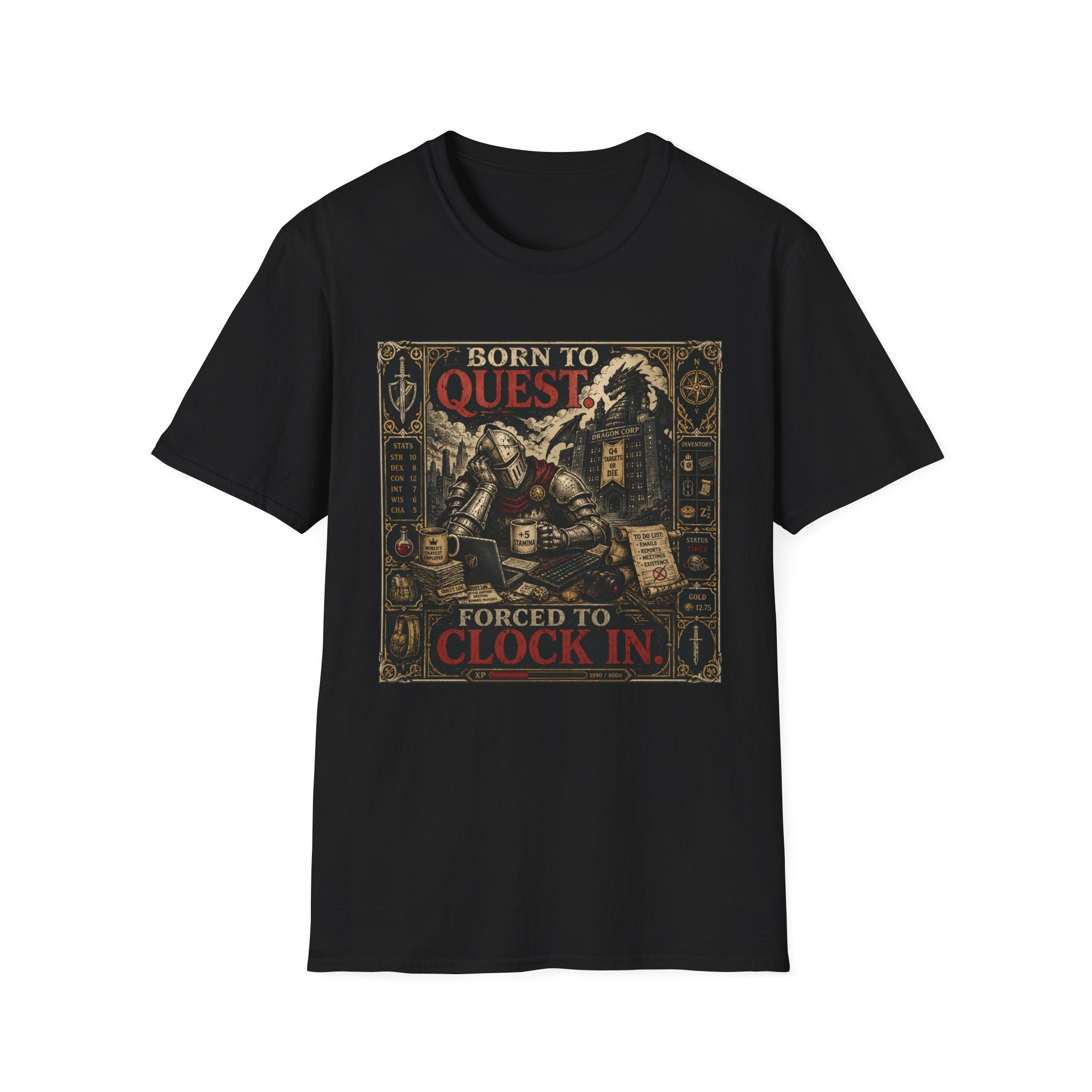 Born To Quest Gamer Graphic Tee