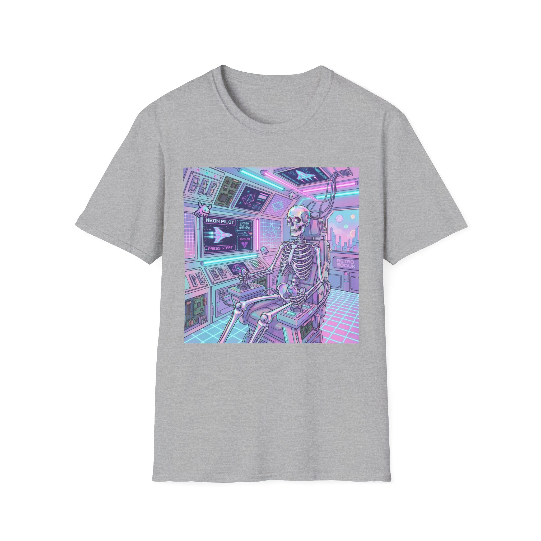 Skeleton Pilot Gamer Graphic Tee