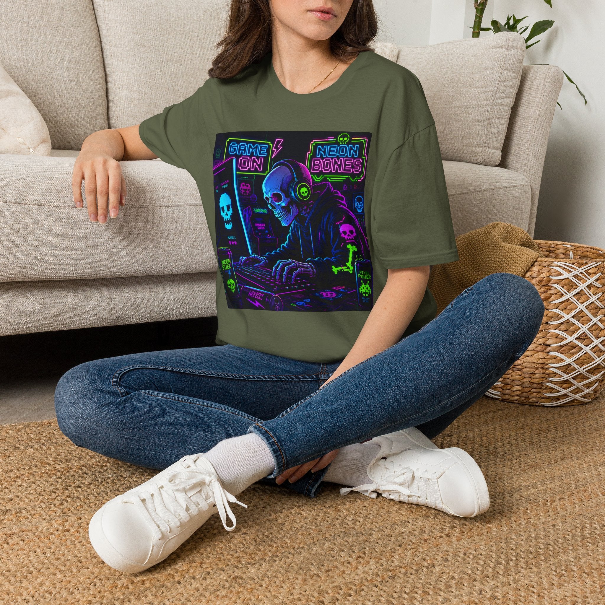 Game On Neon Gamer Graphic Tee