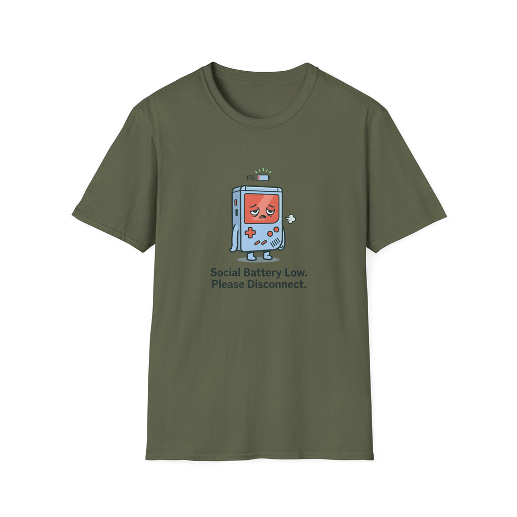 Social Battery Low Gamer Graphic Tee