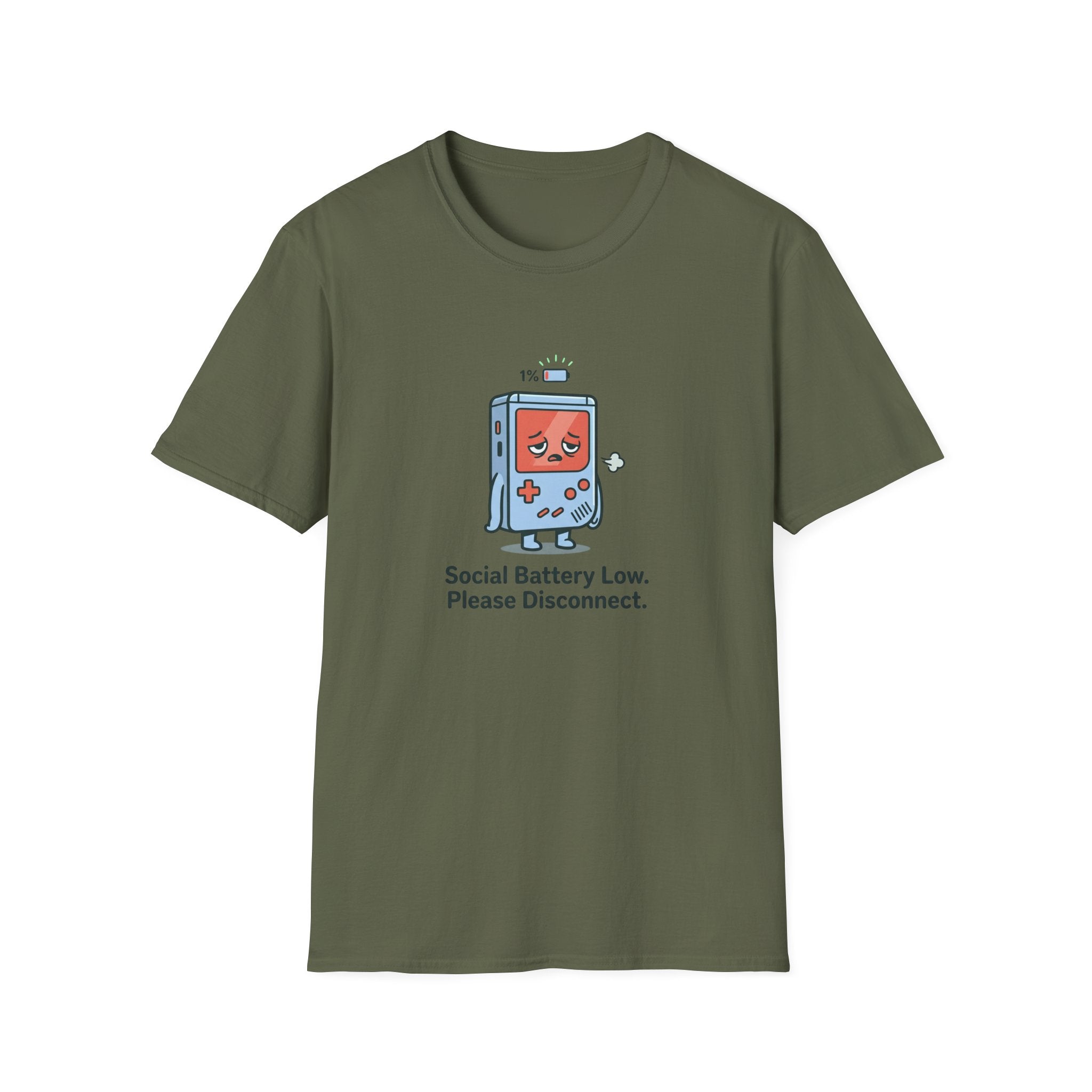 Social Battery Low Gamer Graphic Tee