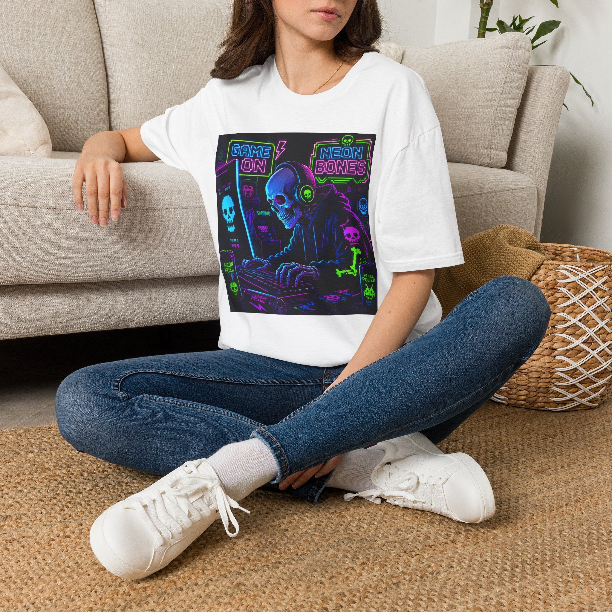 Game On Neon Gamer Graphic Tee