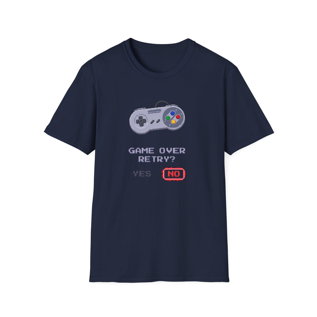 Game Over Retry Gamer Graphic Tee