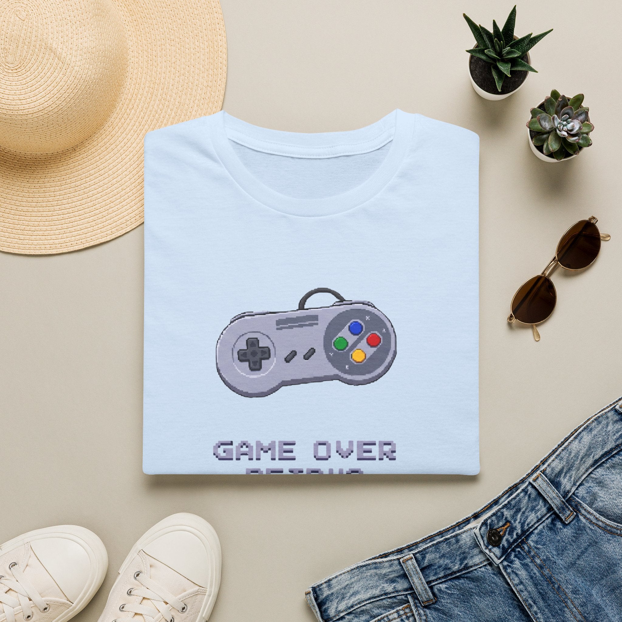 Game Over Retry Gamer Graphic Tee