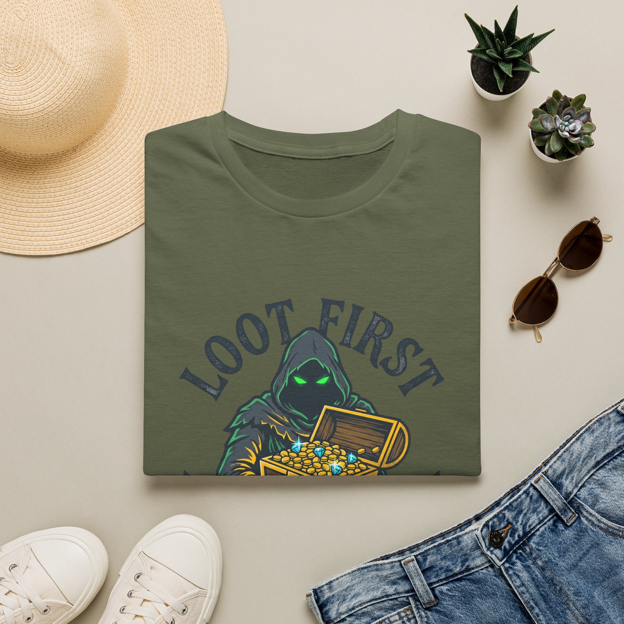 Loot First. Question Later Graphic Tee